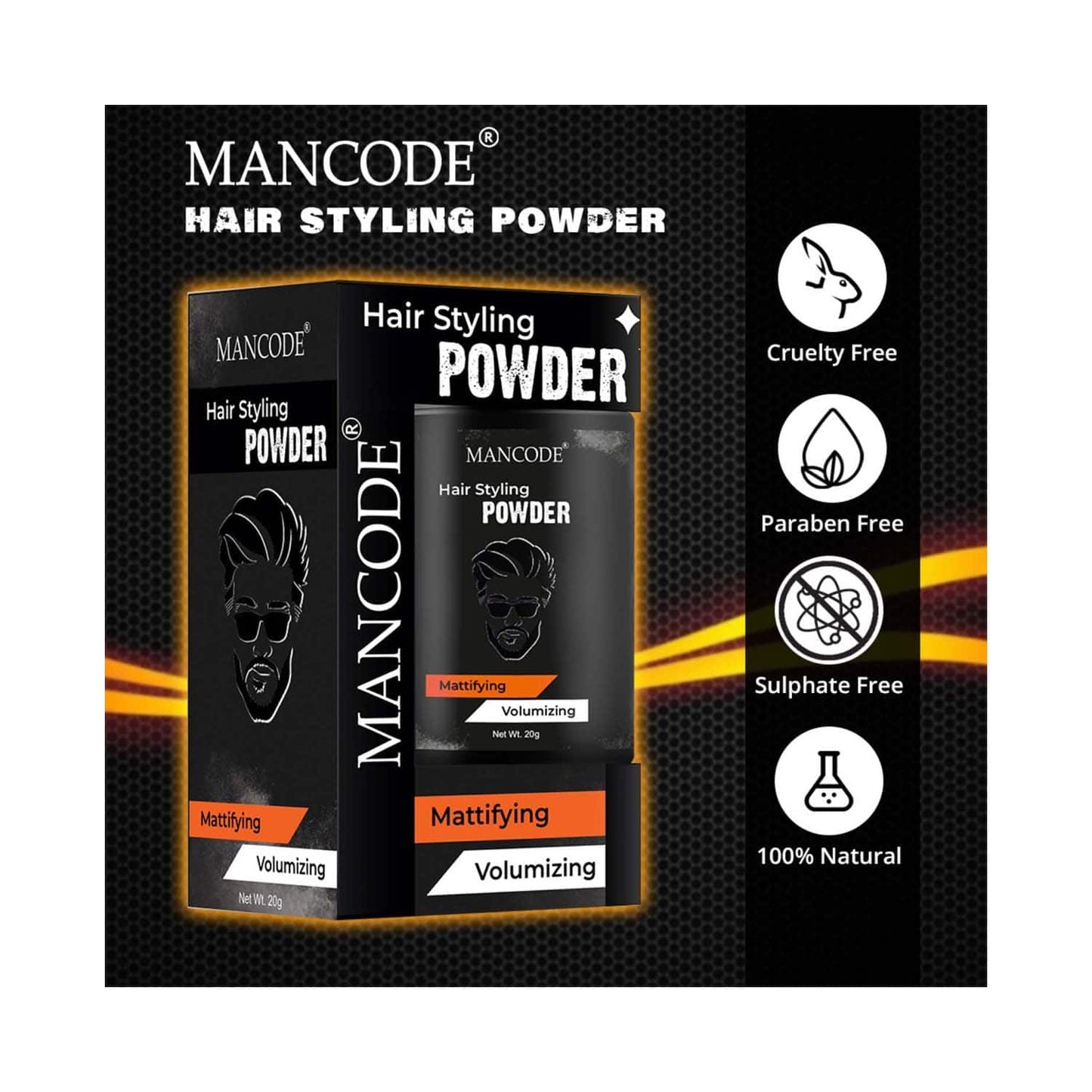 Mancode Hair Styling Powder For Men (20 g)