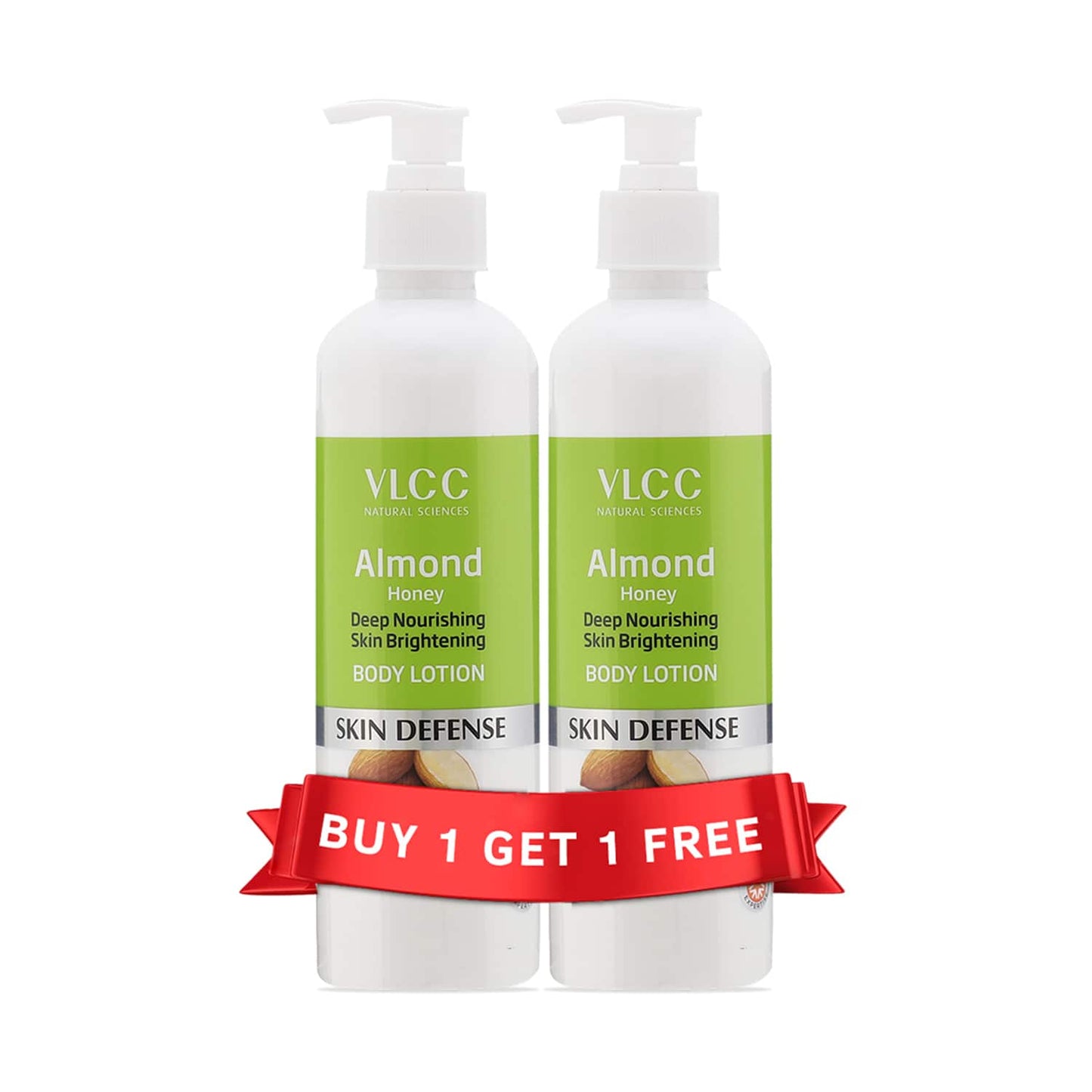 VLCC Hair Fall Control Shampoo & Almond Honey Skin Brightening Body Lotion Combo