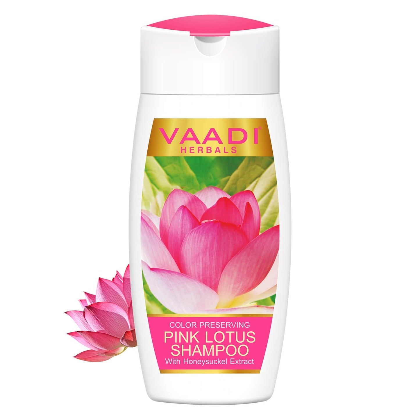 Vaadi Herbals Pink Lotus Shampoo With Honeysuckle Extract Color Preserving (110ml)