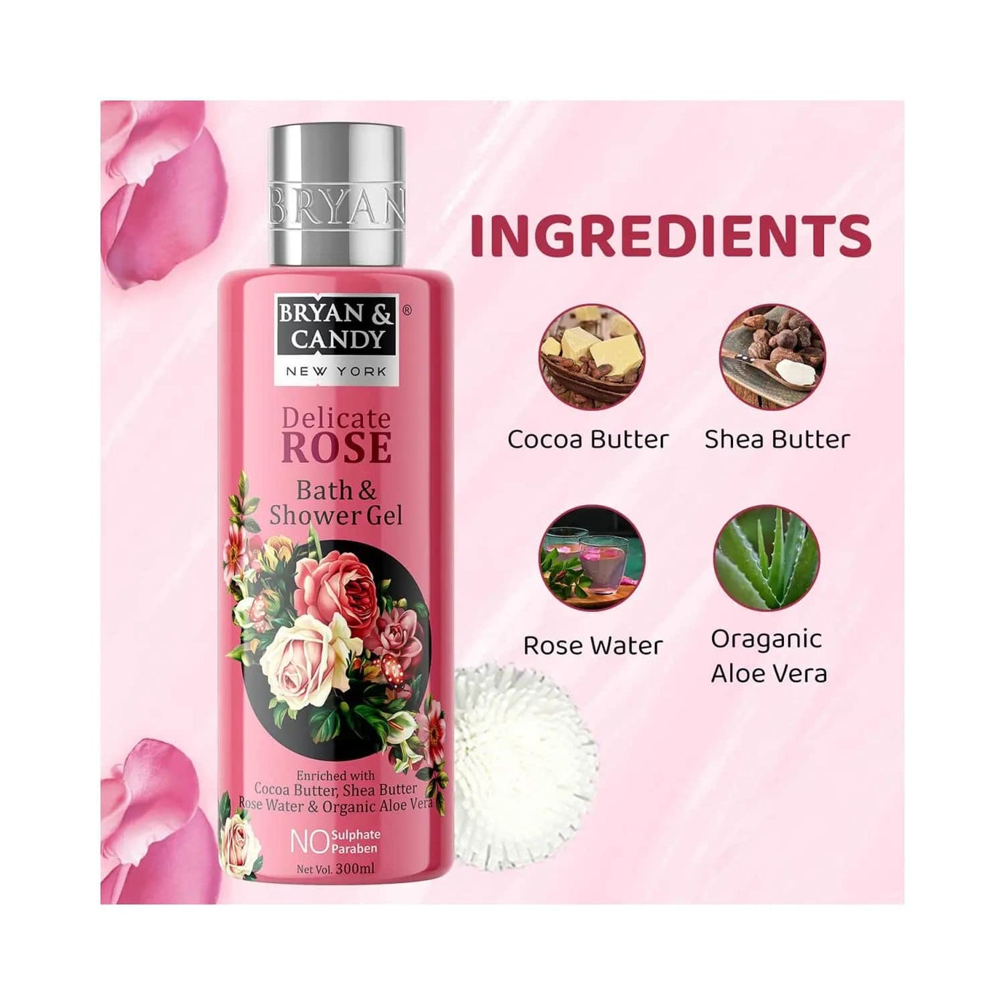 BRYAN & CANDY Delicate Rose Shower Gel (300ml)