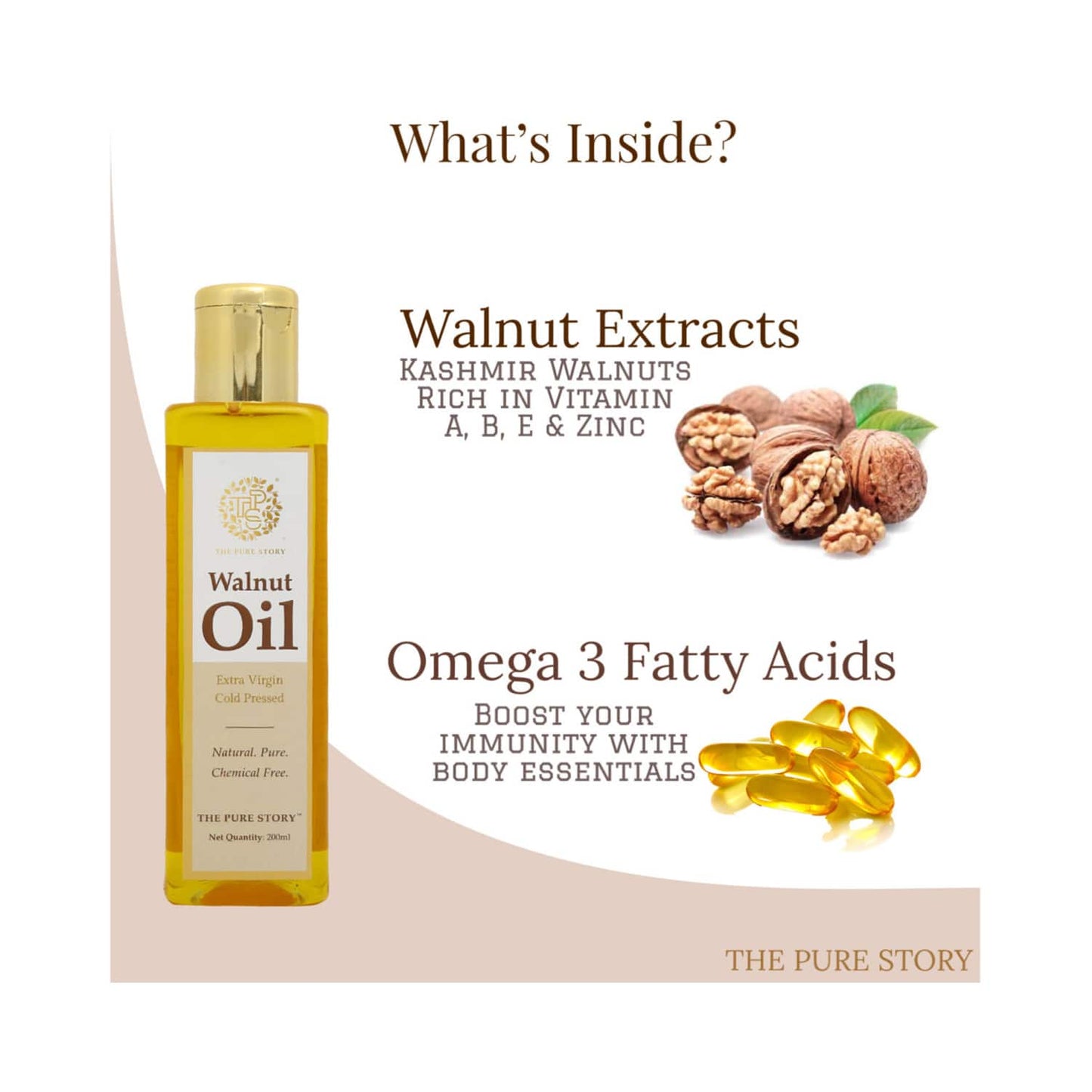 The Pure Story Walnut Oil (200ml)