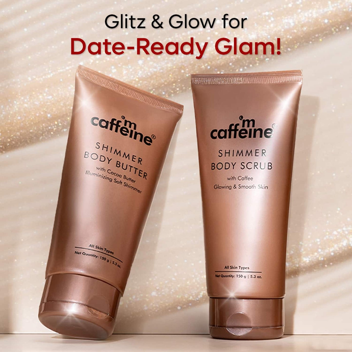 mCaffeine Shimmer & Glow Body Gift Kit - (2 Pcs)