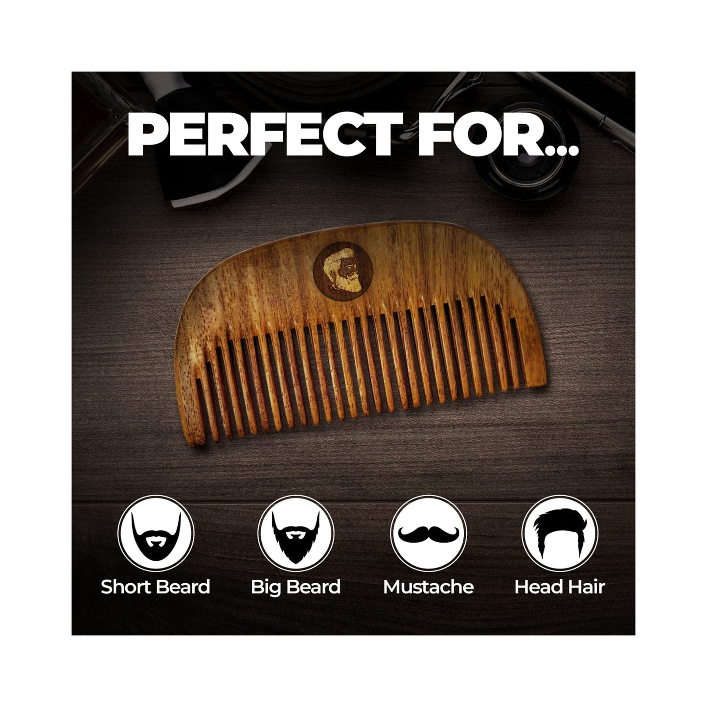 Beardo Compact Beard Wooden Comb