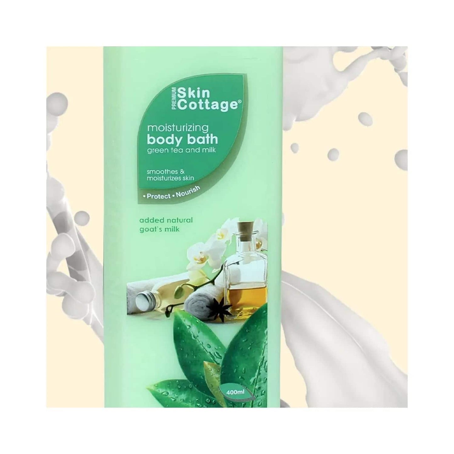 SKIN COTTAGE Moisturizing Green Tea & Milk Body Bath (400ml)