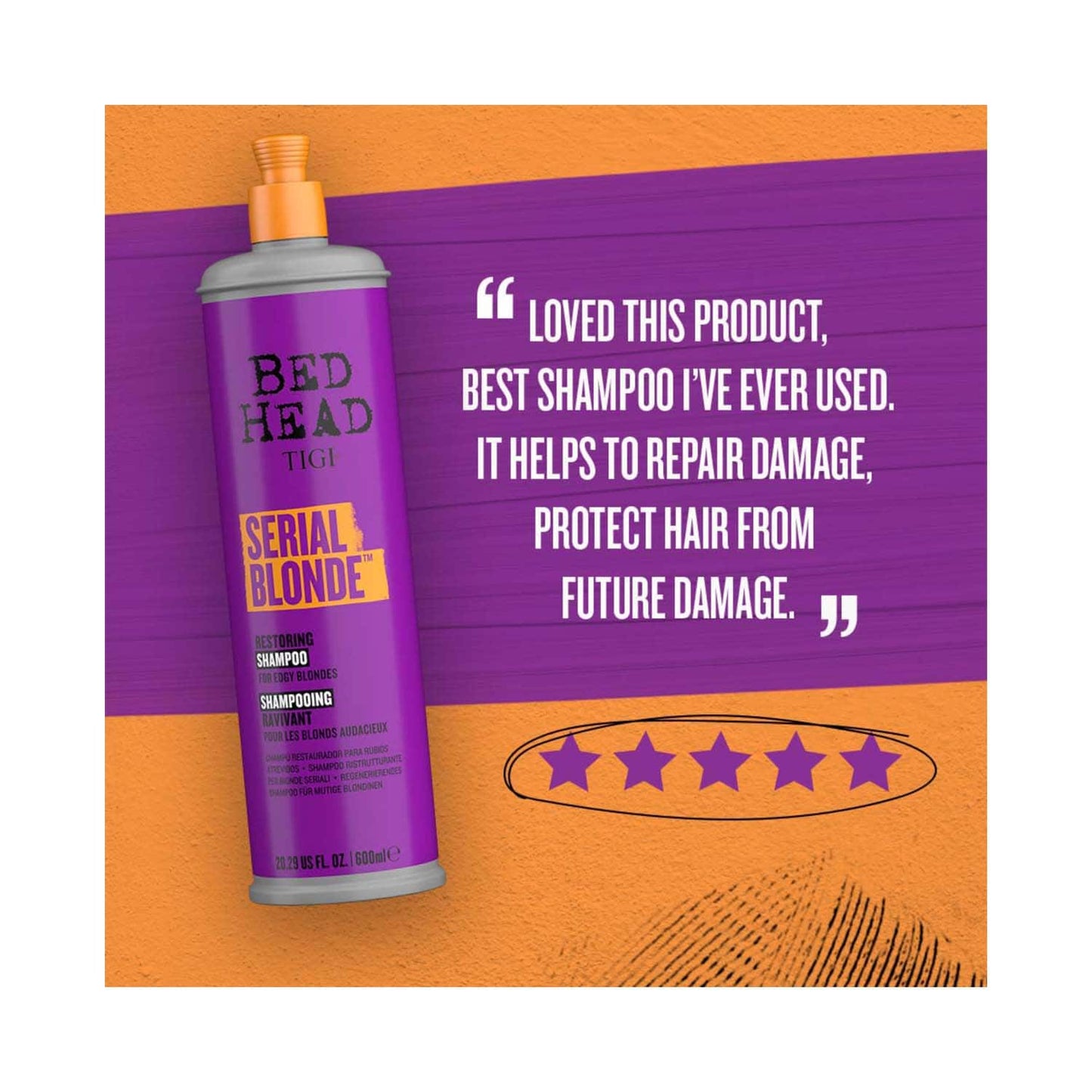 TIGI Bed Head Serial Blonde Restoring For Blonde Colored & Damaged Hair Shampoo (600ml)