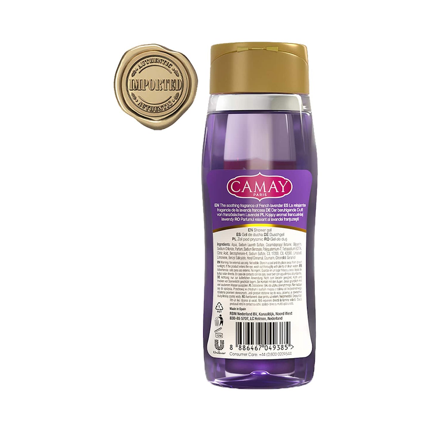 Camay Paris Lavender Shower Gel with Natural Oils (500ml)