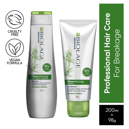 Biolage Fiberstrong Shampoo & Conditioner Combo, 12x Strength in Weak, Fragile Hair (200 ml + 98 g)