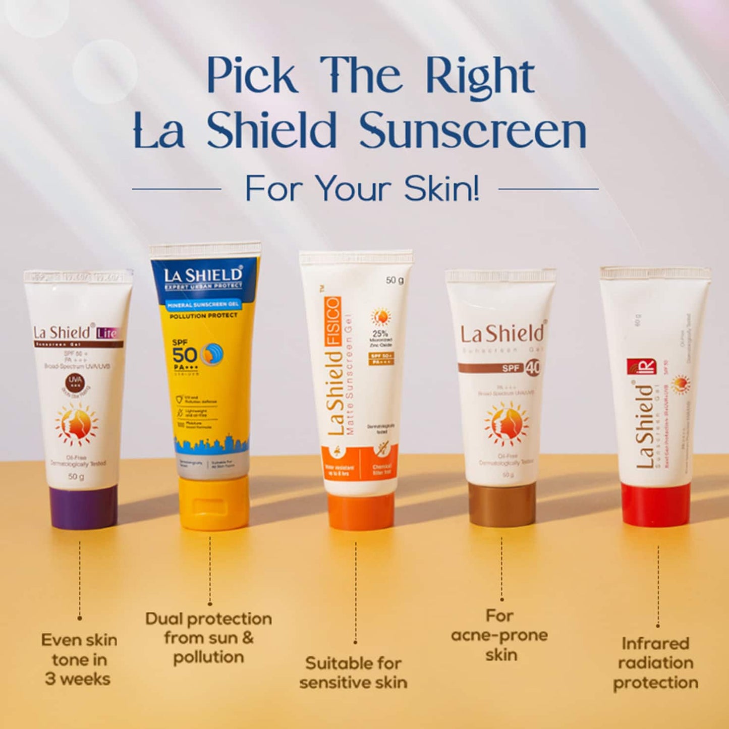 La Shield Pollution Protect Mineral Sunscreen Gel SPF 50 (50g)