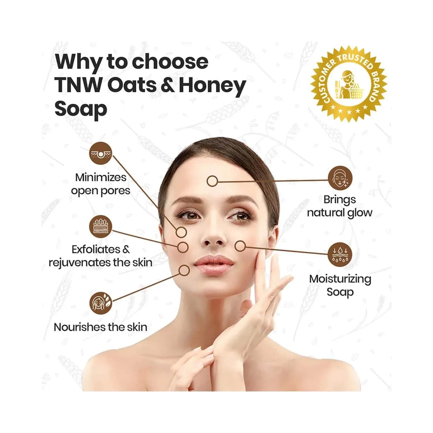 TNW The Natural Wash Handmade Oats and Honey Moisturizing Soap (100g)