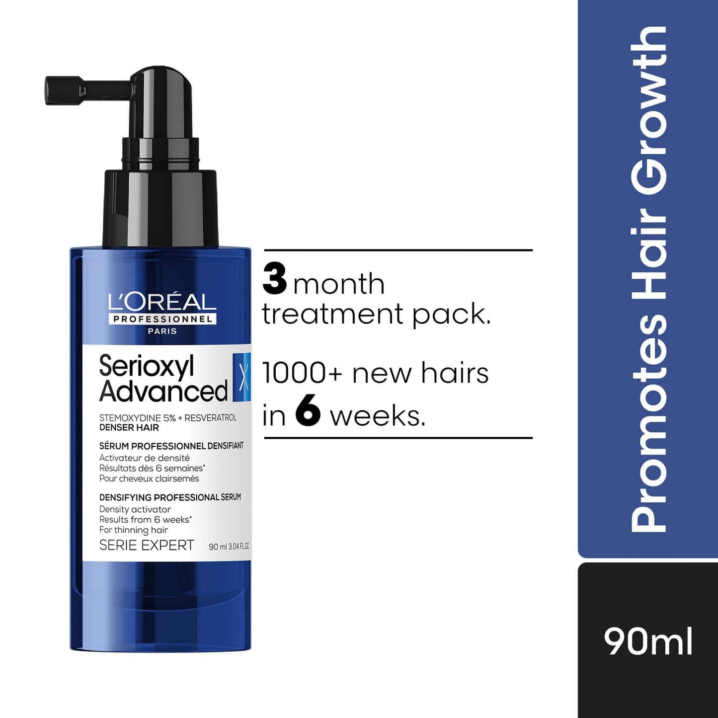 L’Oréal Professionnel Serioxyl Advanced Density Activator, Leave-In Serum for Hair Growth