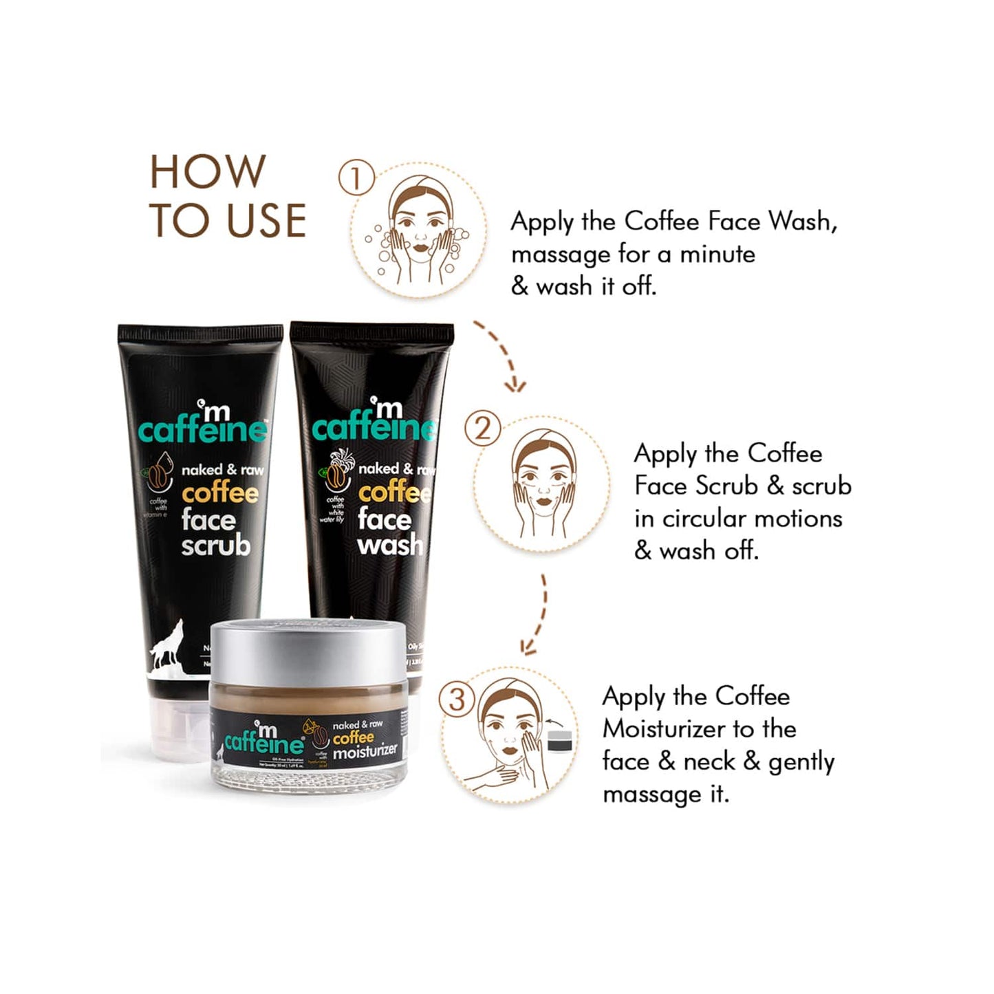 mCaffeine Coffee C-E-M Routine Kit (3Pcs)