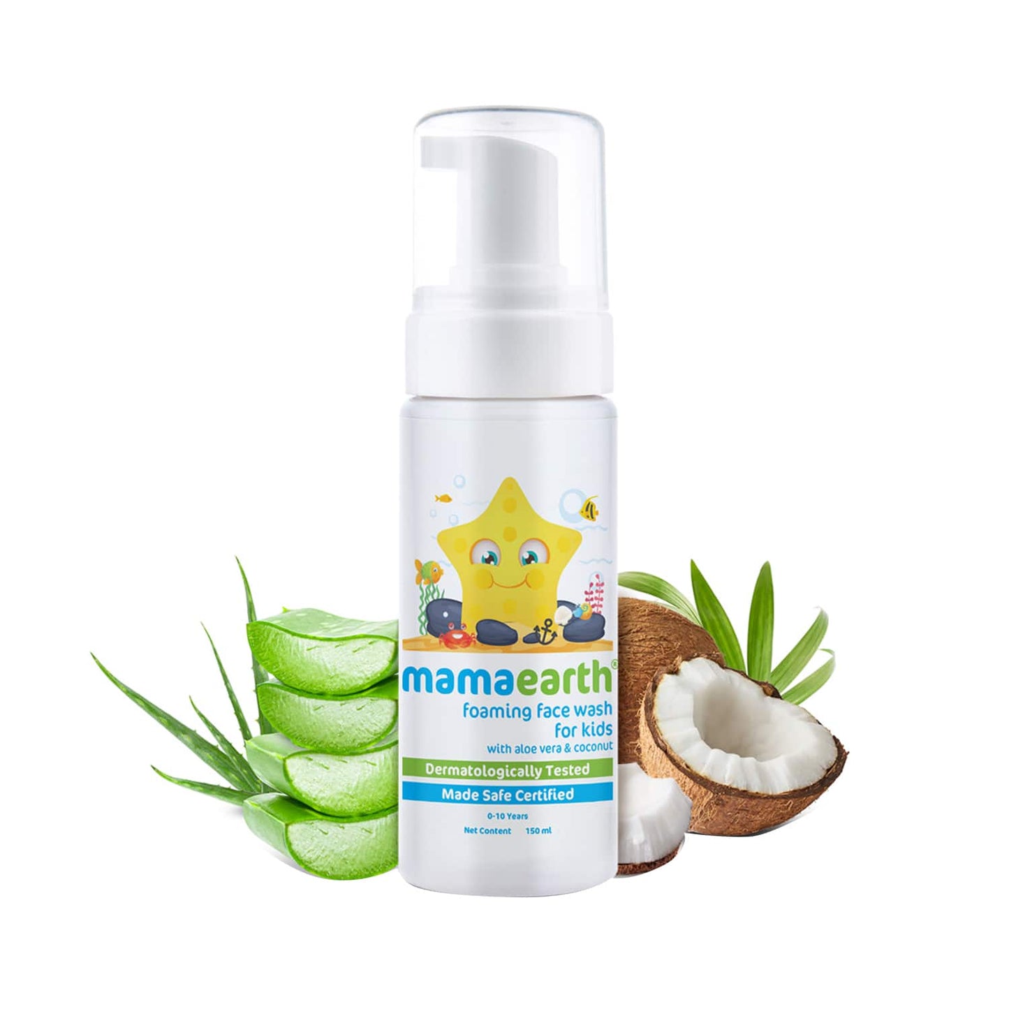 Mamaearth Foaming Face Wash For Kids With Aloe Vera & Coconut (150ml)