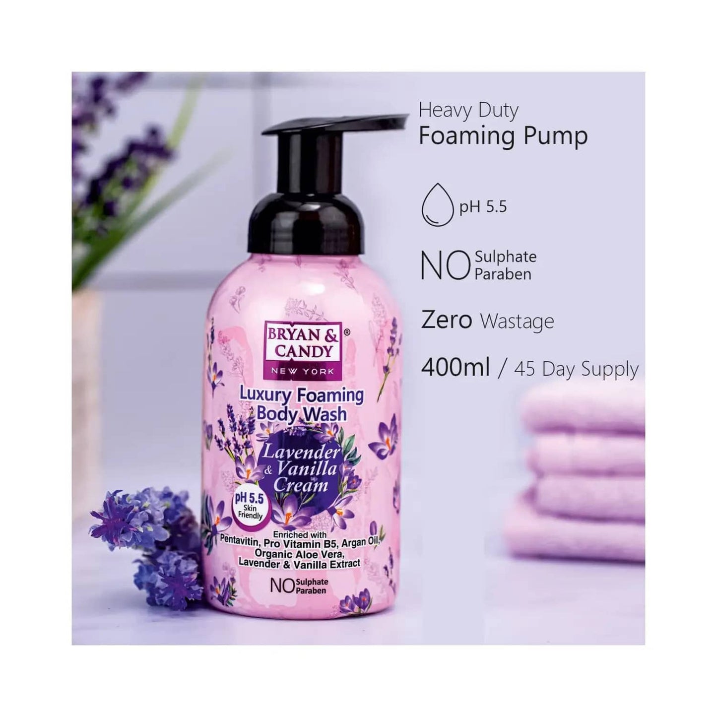 BRYAN & CANDY Lavender Foaming Body Wash (400ml)