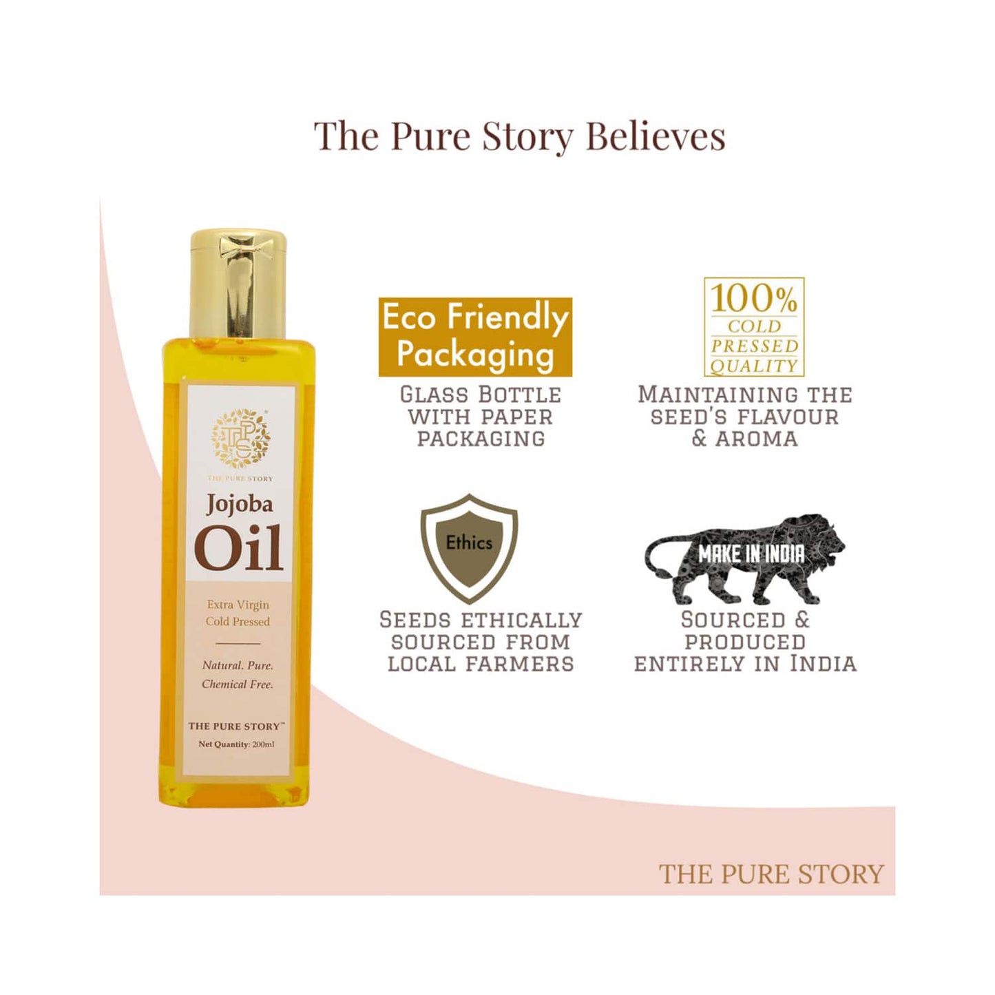 The Pure Story Jojoba Oil (200ml)