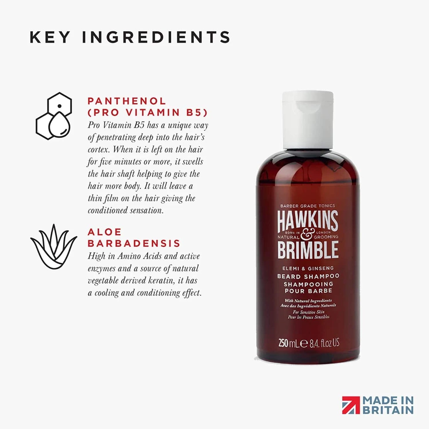 Hawkins & Brimble-Beard Shampoo (250ml)