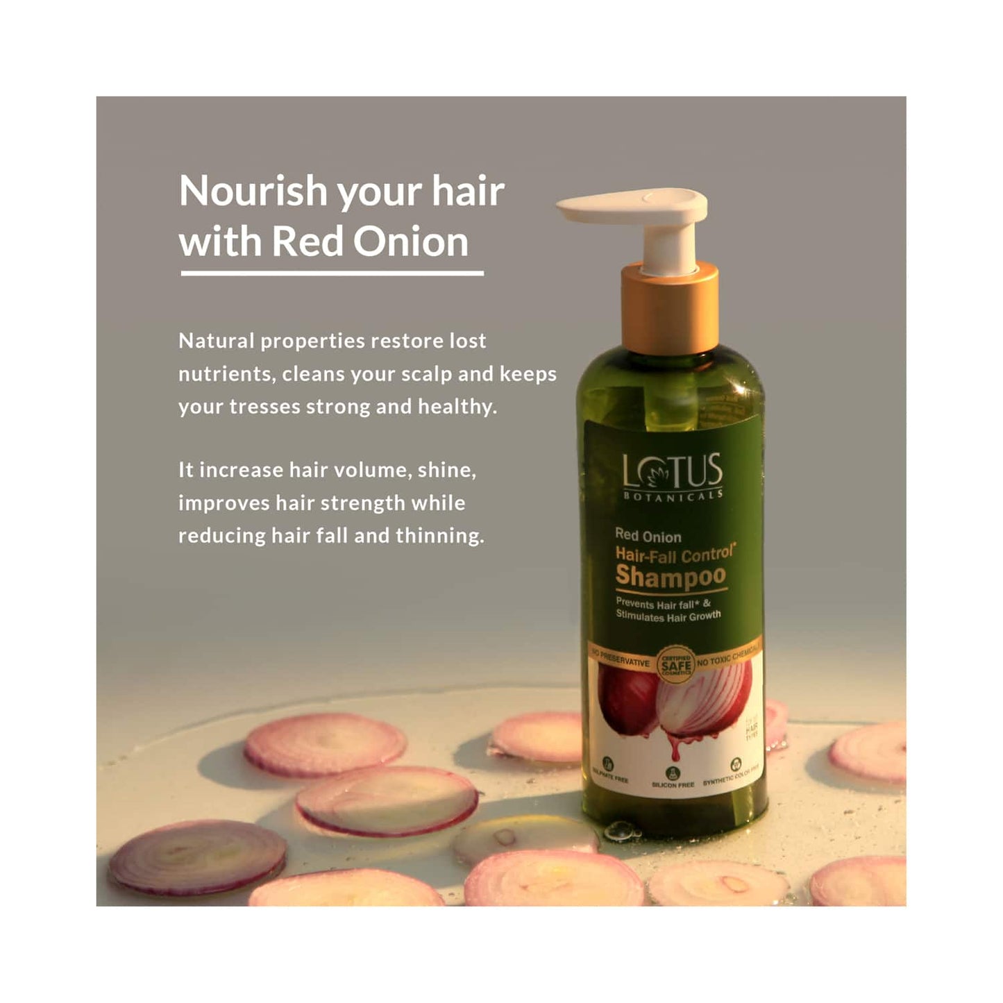 Lotus Botanicals Red Onion Hair Fall Control Shampoo (300ml)