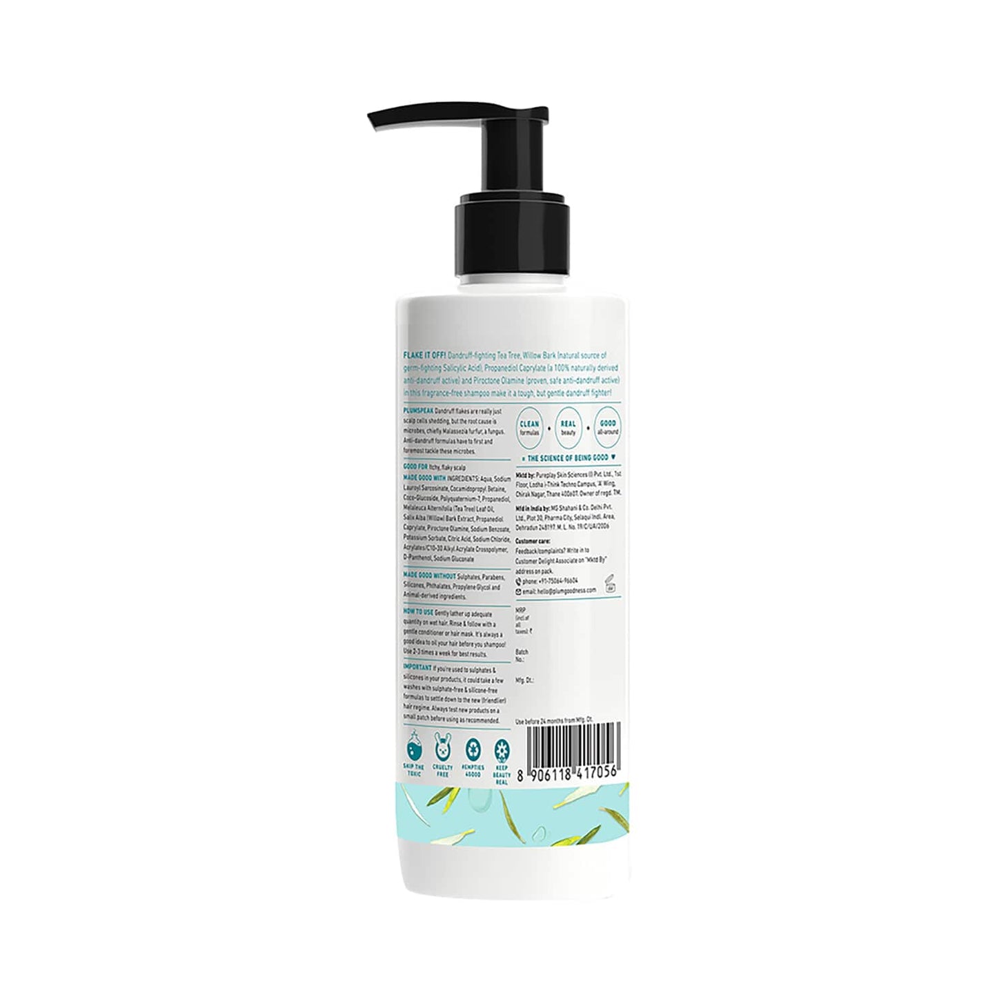 Plum Tea Tree Dandruff Control Shampoo (250ml)