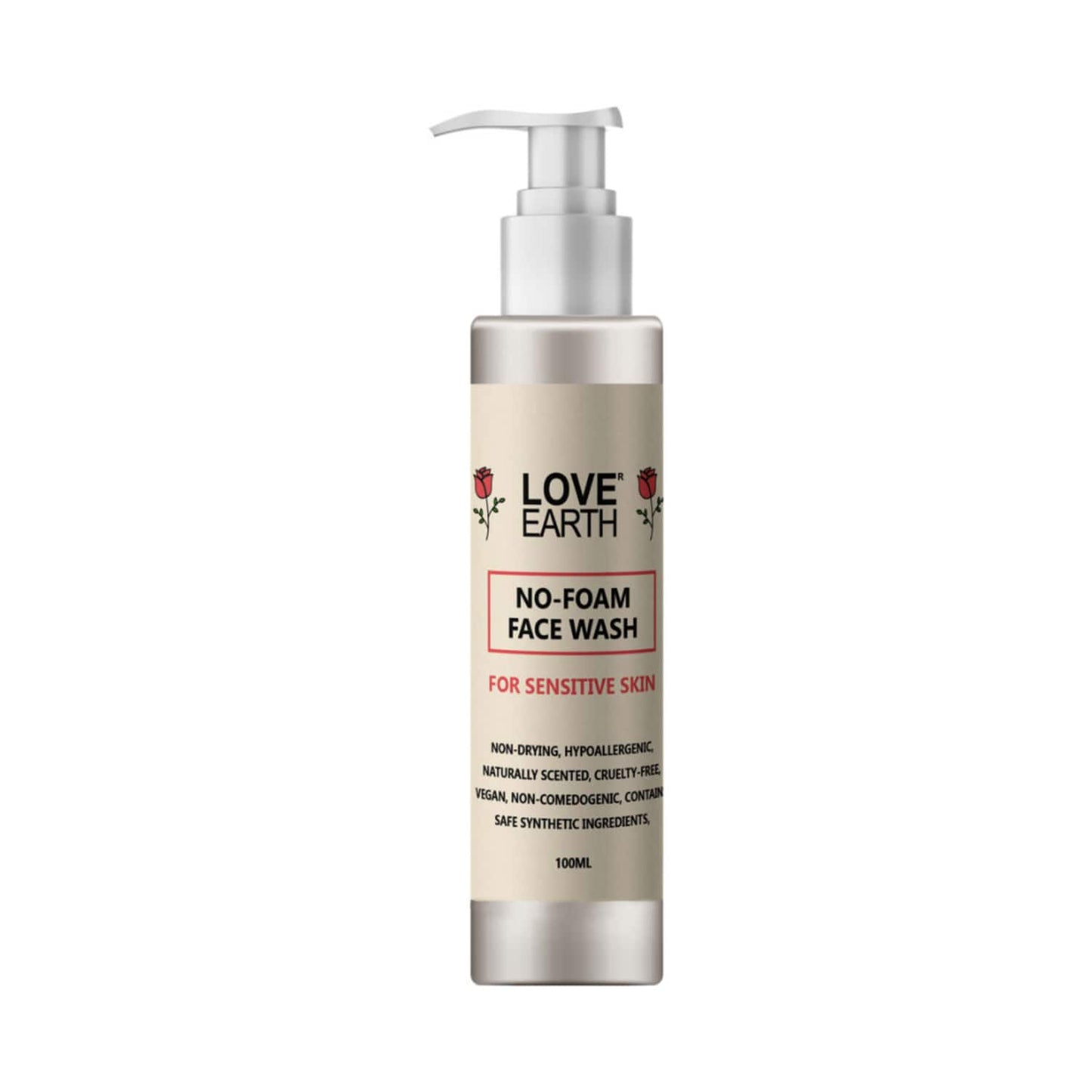 Love Earth No Foam Face Wash For Normal To Sensitive Skin (100ml)