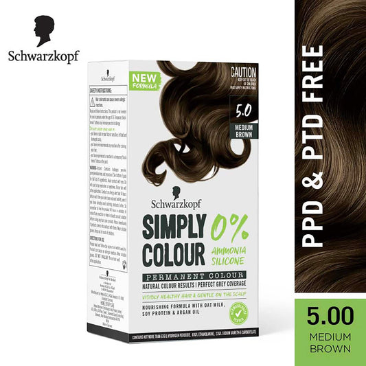 Schwarzkopf Simply Color Permanent Hair Colour - 5.00 Truffle Brown (142.5ml)