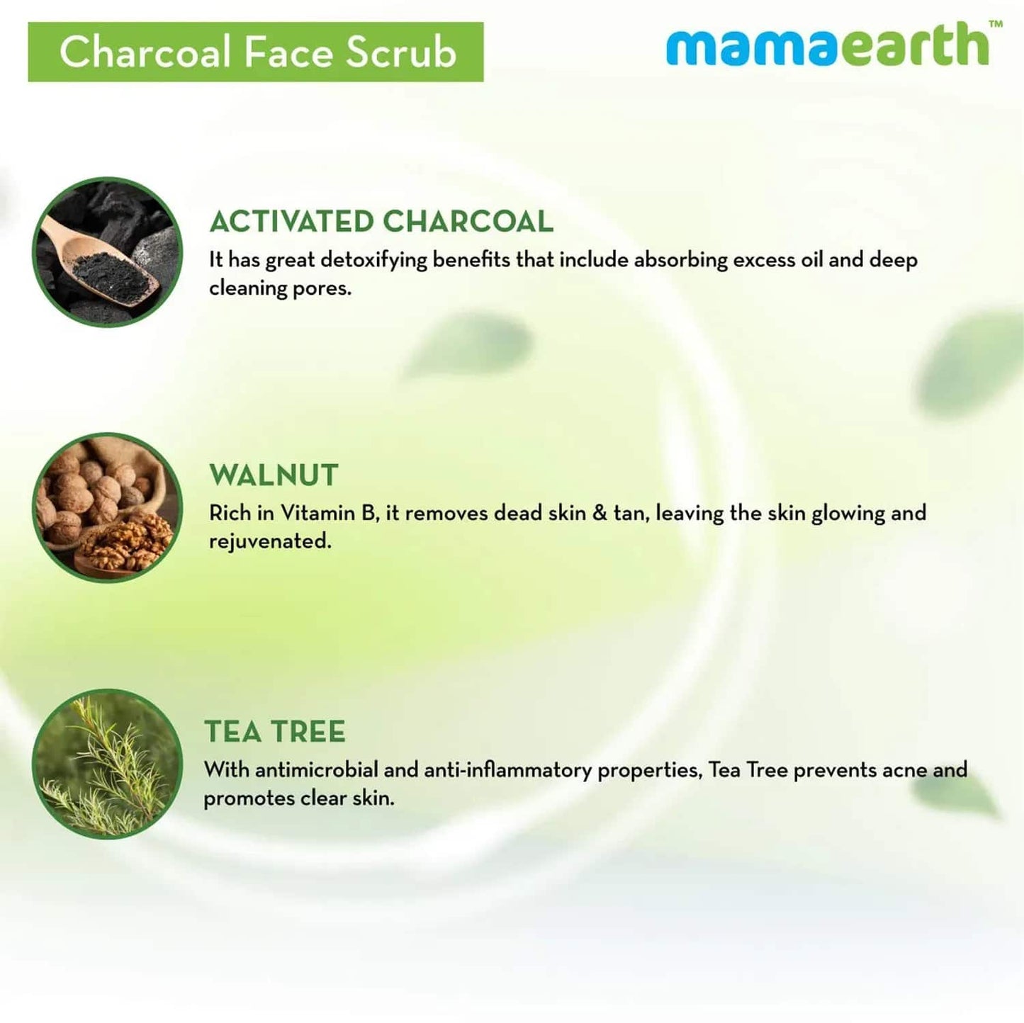 Mamaearth Charcoal Face Scrub (100g)