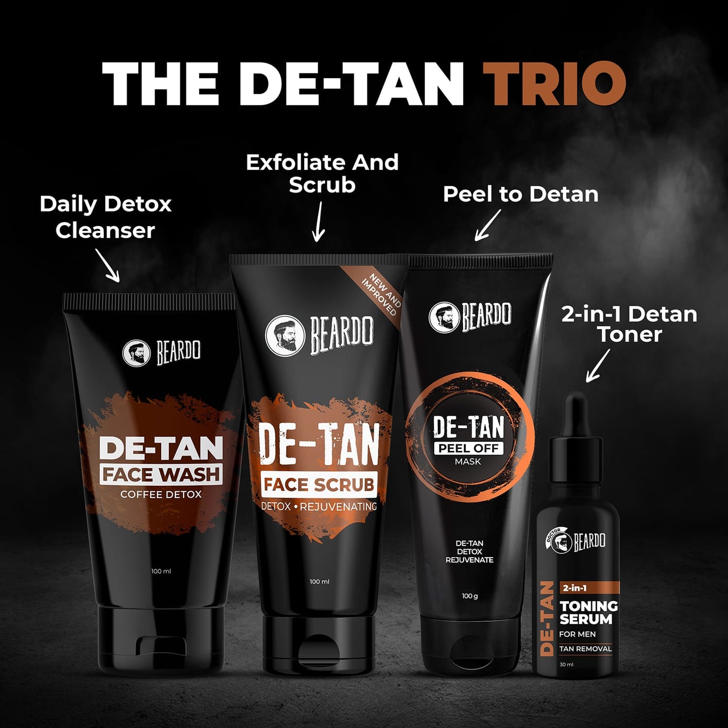 Beardo De-Tan Face Care Kit (Set of 3)