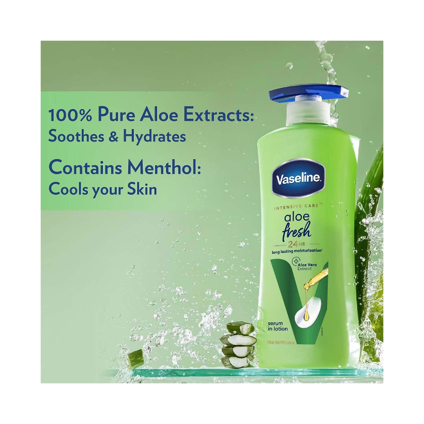 Vaseline Aloe Fresh Body Lotion With Aloe Vera Extract (600 ml)