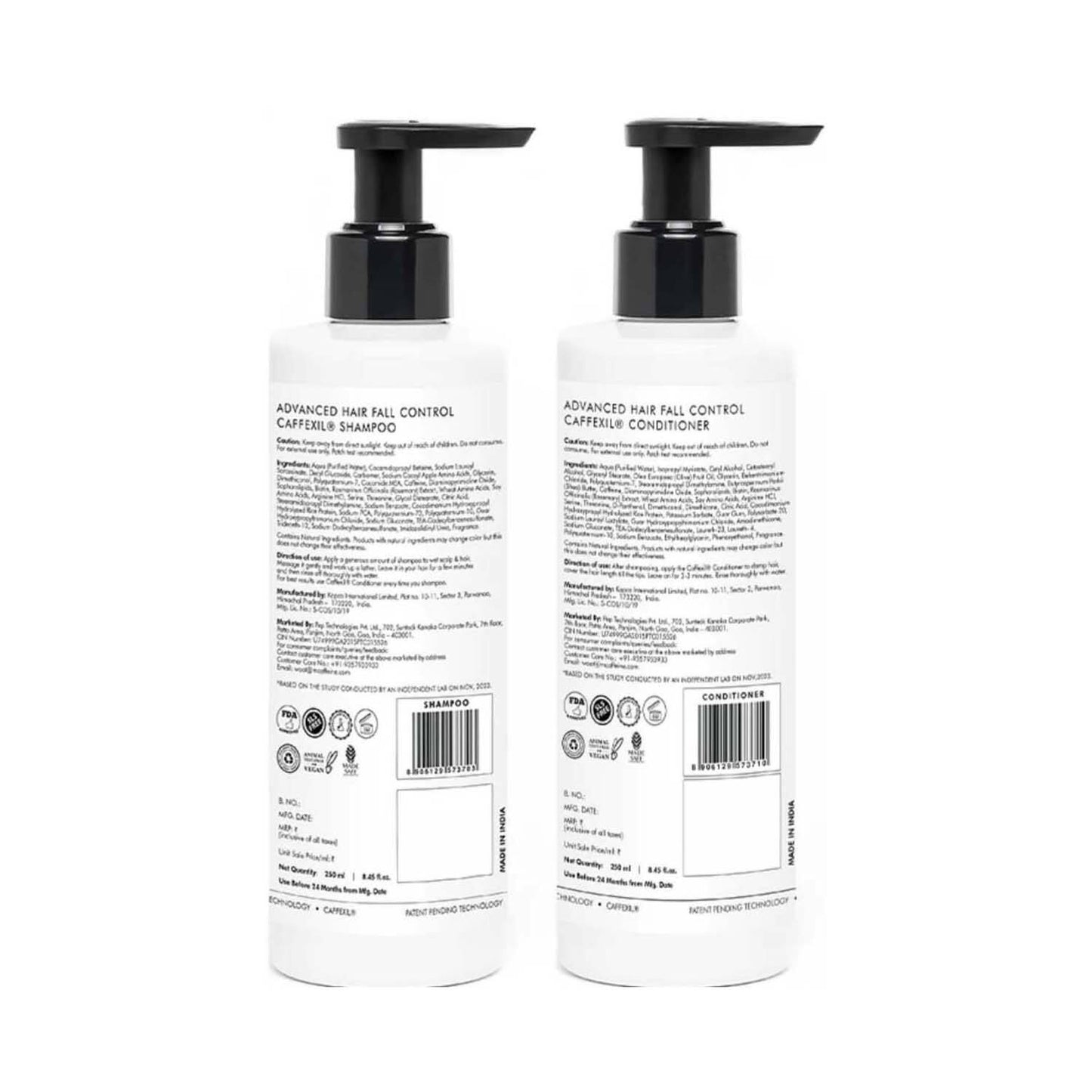 mCaffeine Caffexil Advanced Hair Fall Control Shampoo & Conditioner Set (2 pcs)