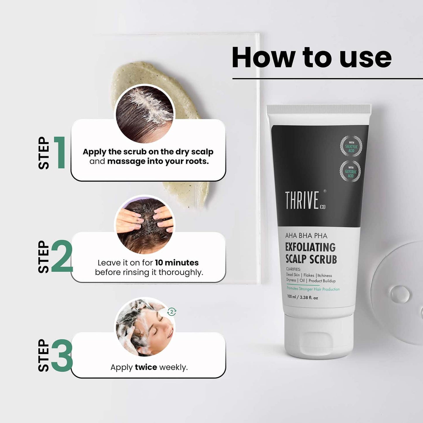 Thriveco Exfoliating Face Wash with AHA+BHA (80 ml)