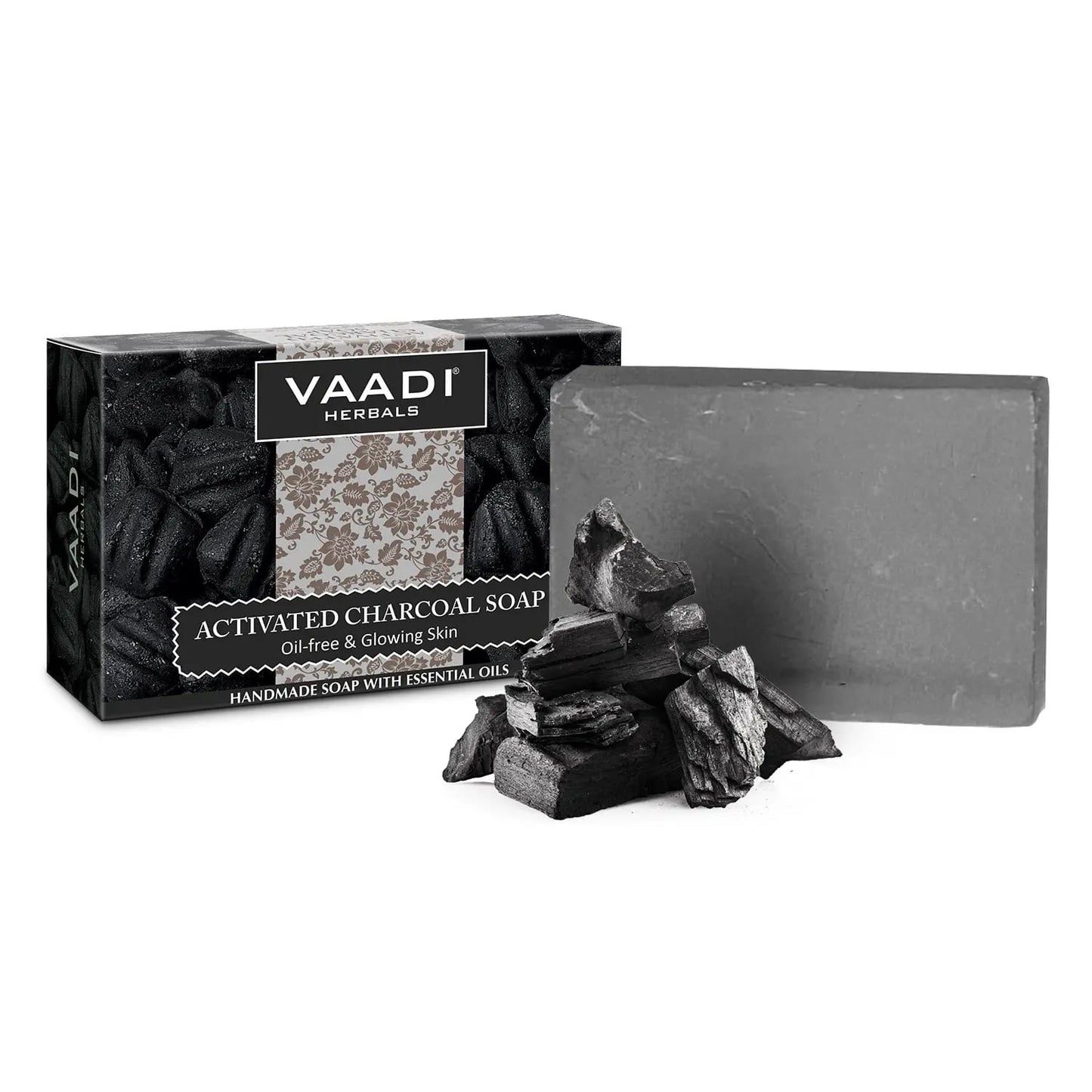 Vaadi Herbals Activated Charcoal Handmade Soap (75g)