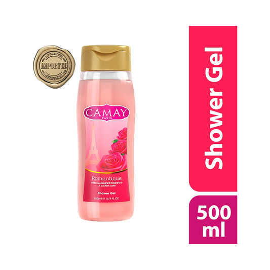 Camay Paris Romantique Rose Shower Gel with Natural Oils (500ml)