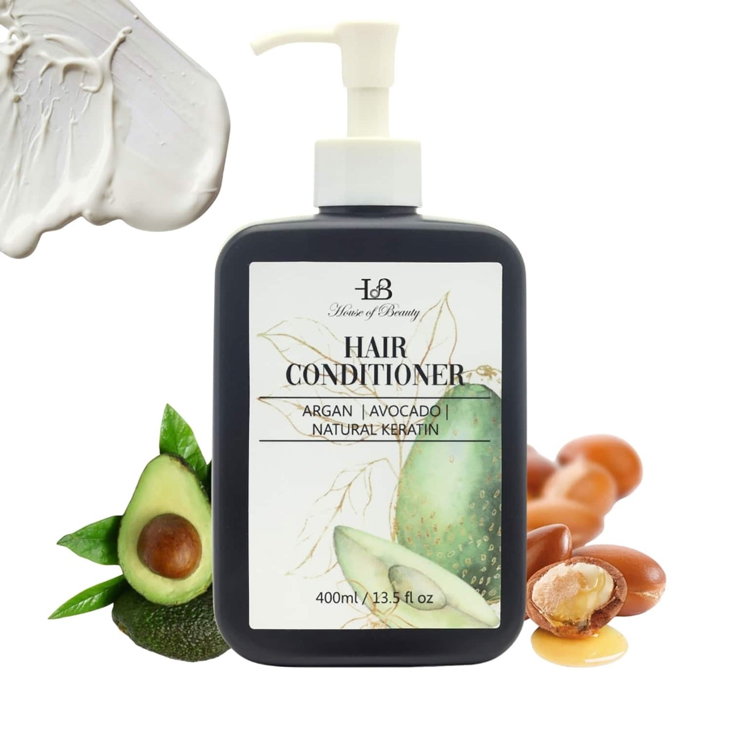 House of Beauty Hair Conditioner For Frizzy Hair Gives Moisture & Shine W/T Argan Oil (400 ml)