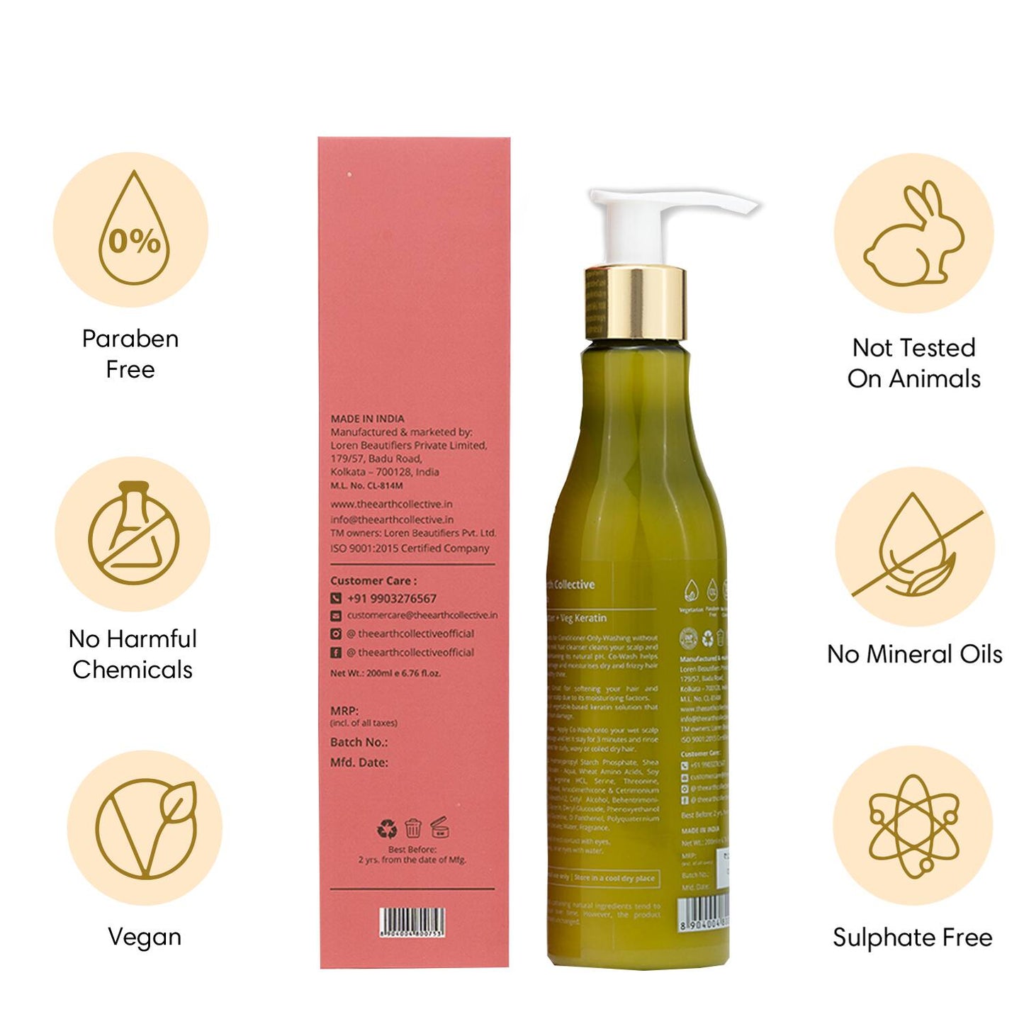 The Earth Collective Co-Wash - Conditioner Only Wash (200 ml)