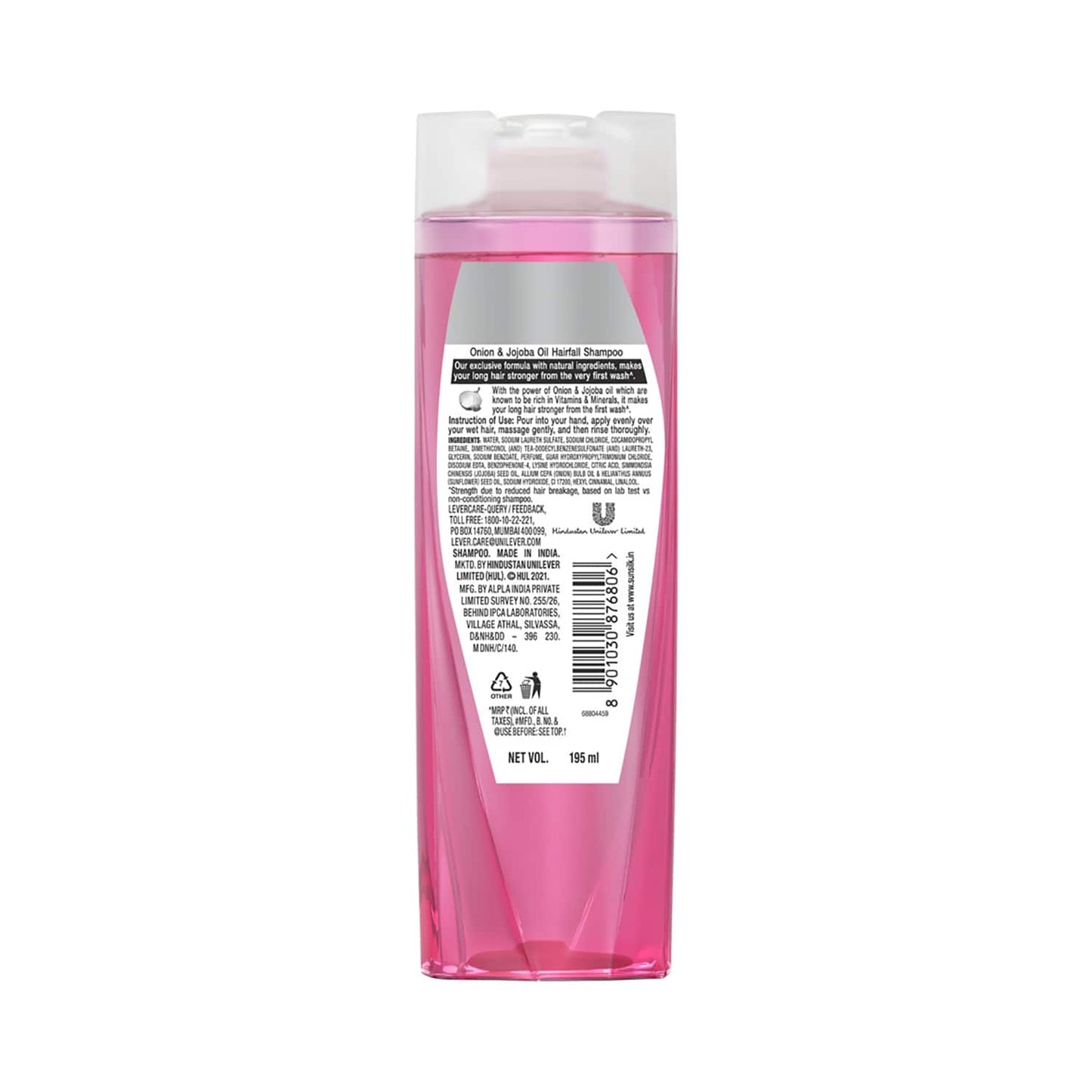 Sunsilk Hairfall Shampoo With Onion & Jojoba Oil (195ml)