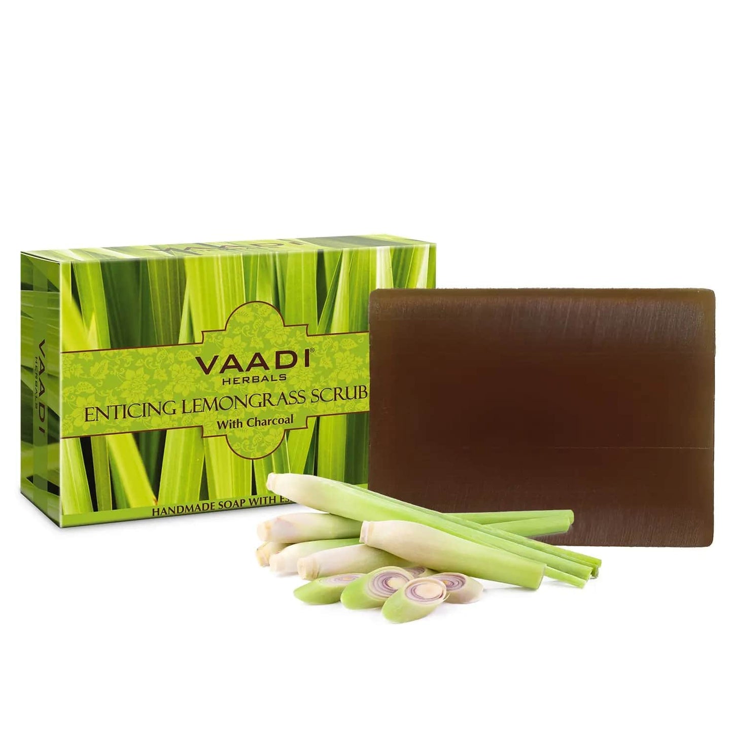 Vaadi Herbals Enticing Lemongrass Scrub Soap (75g)