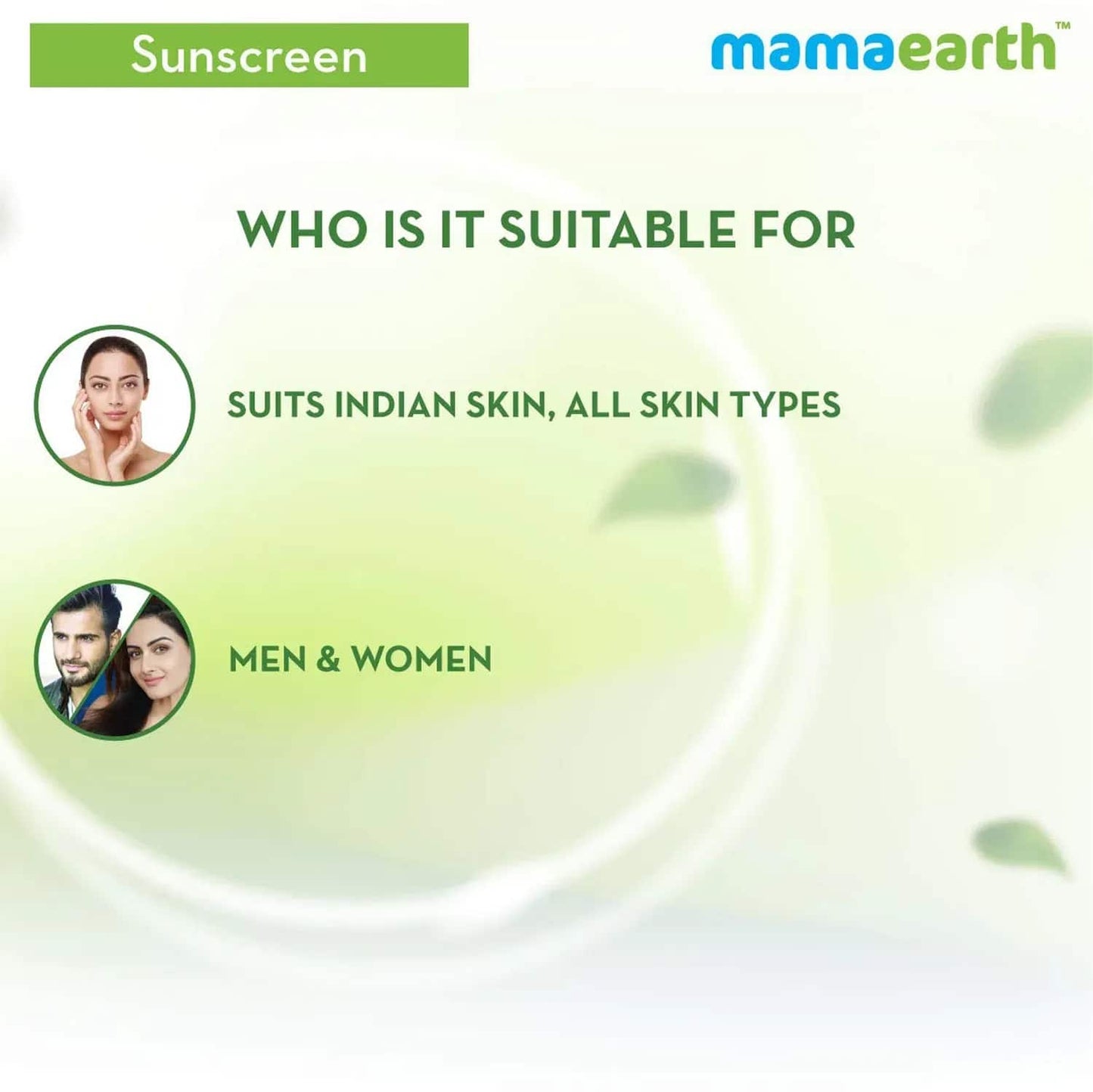 Mamaearth Ultra Light Indian Sunscreen SPF50 PA+++ (80g)