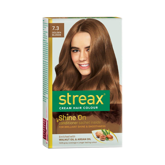 Streax Hair Colour - 7.3 Golden Blonde (70gm+50ml)