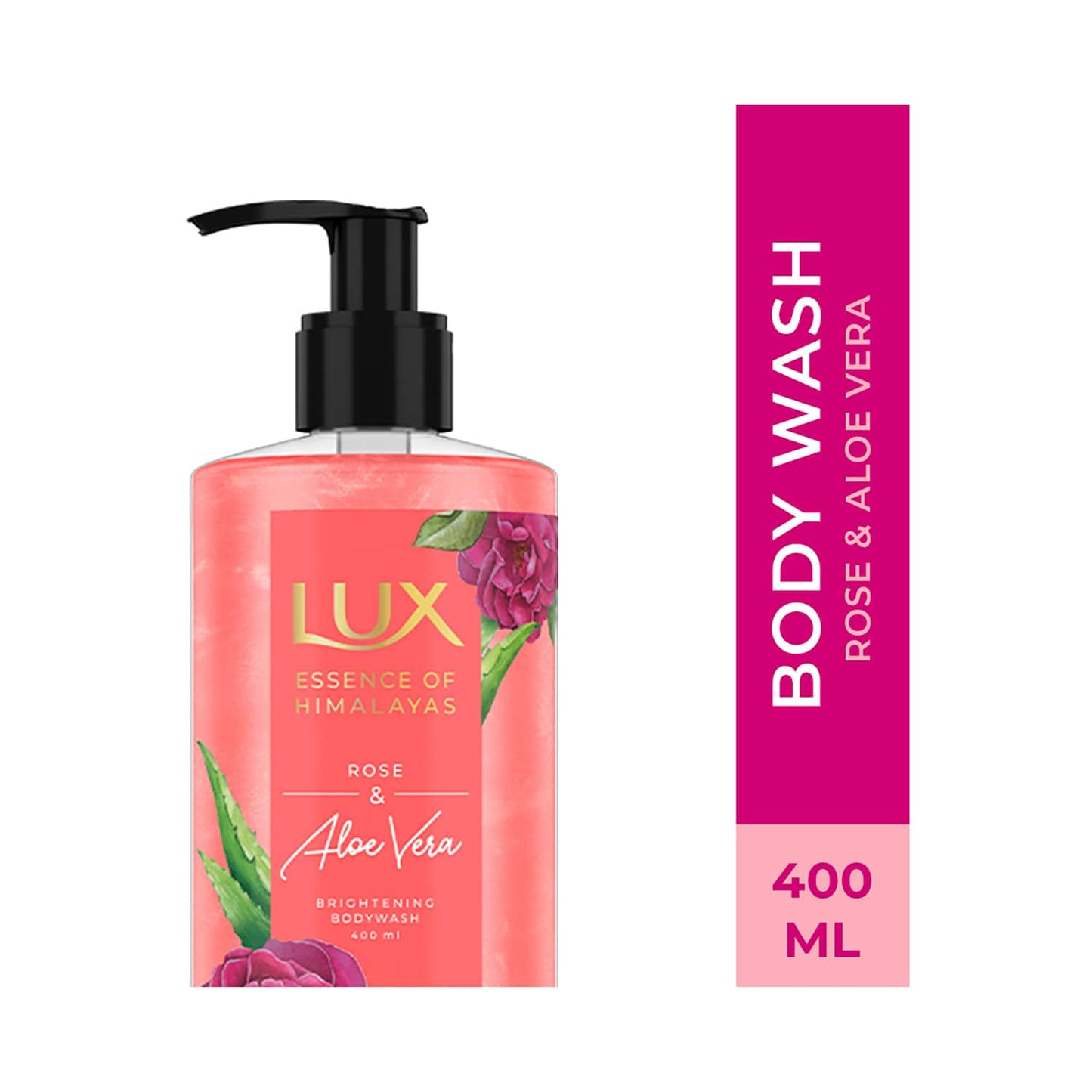 Lux Rose & Aloe Vera Shim Body Wash (400ml)