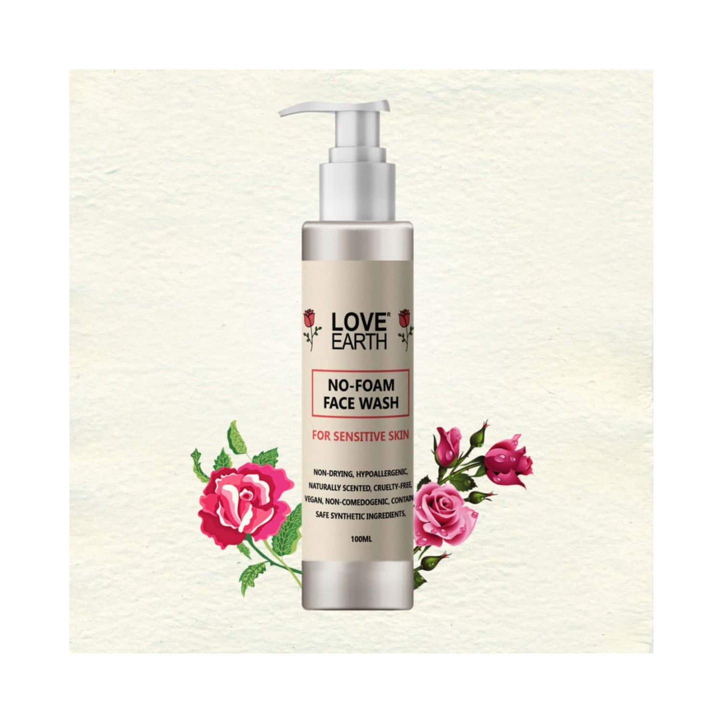 Love Earth No Foam Face Wash For Normal To Sensitive Skin (100ml)