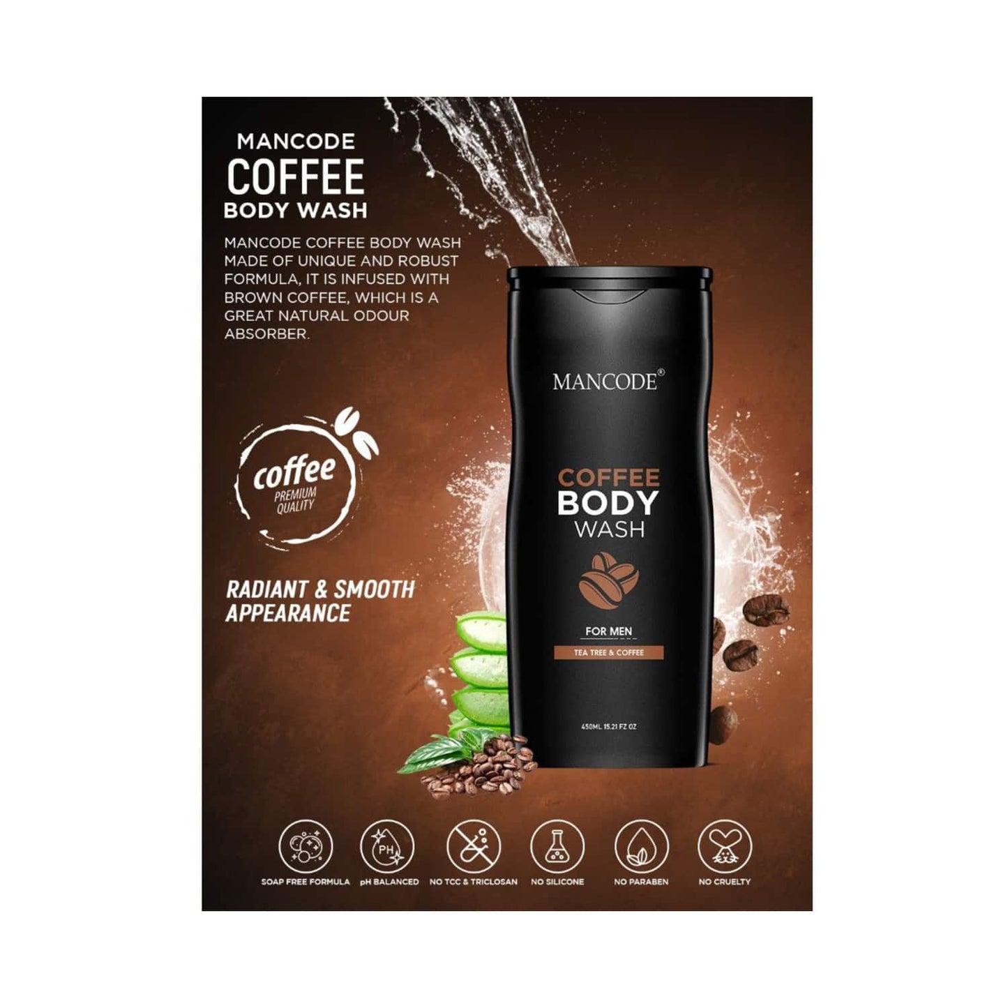 Mancode Coffee Body Wash (450ml)