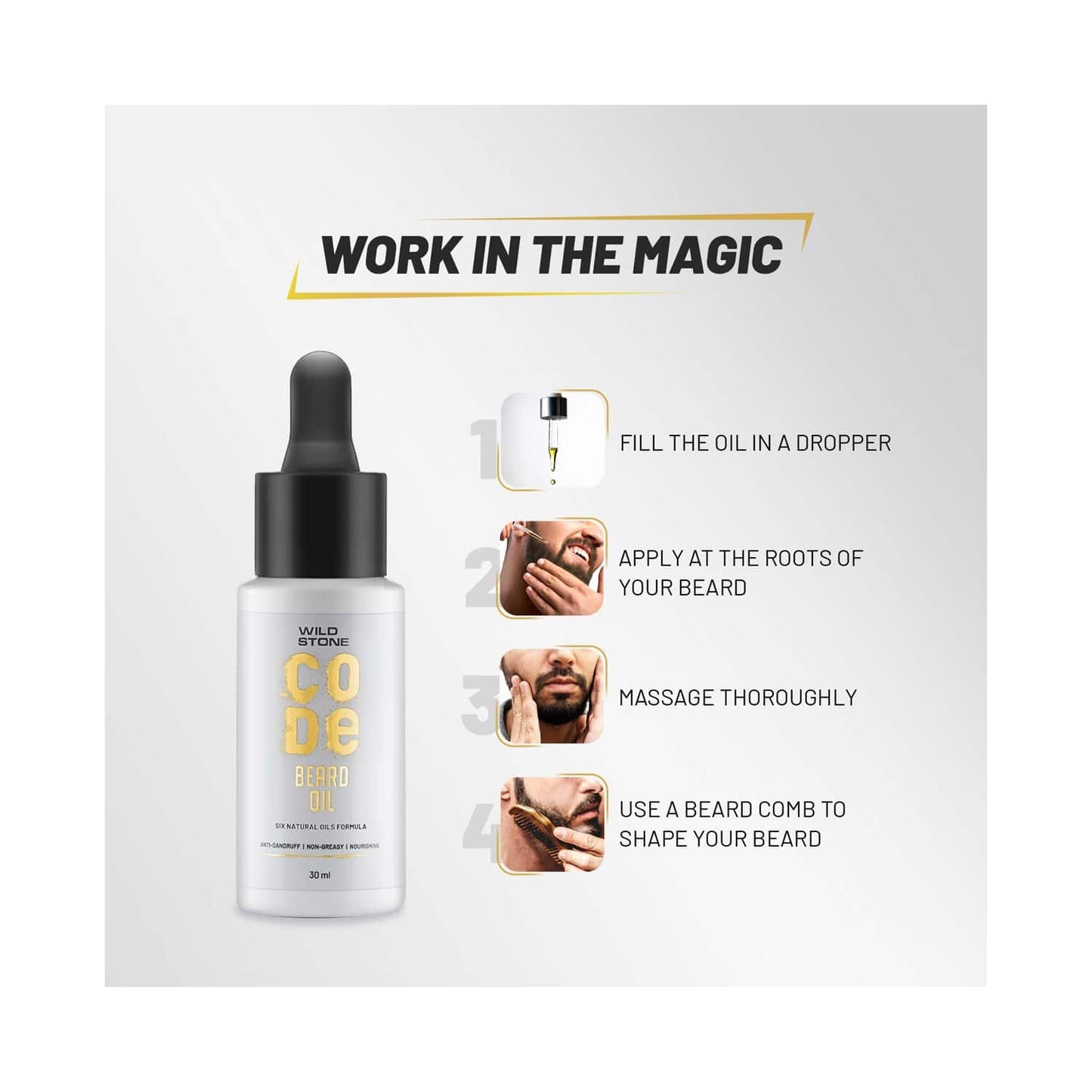 Wild Stone Code Beard Growth Oil (30ml)