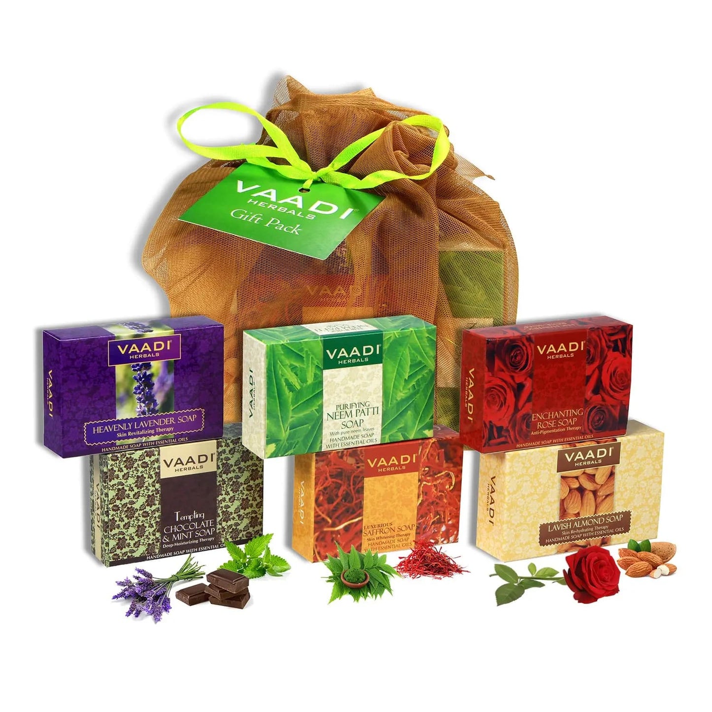 Vaadi Herbals Assorted Soaps Gift Pack (6Pcs)