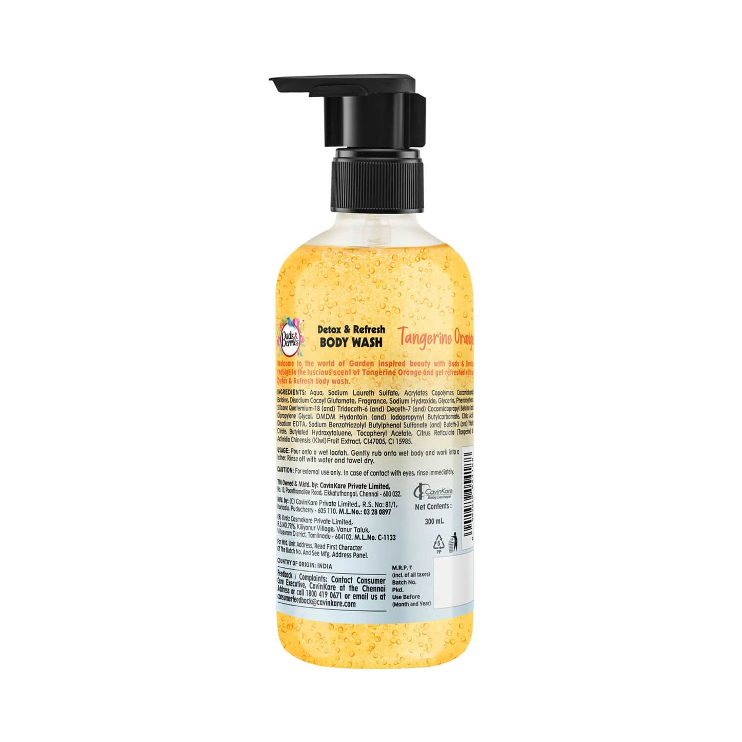 Buds & Berries Tangerine Orange Body Wash (300ml)