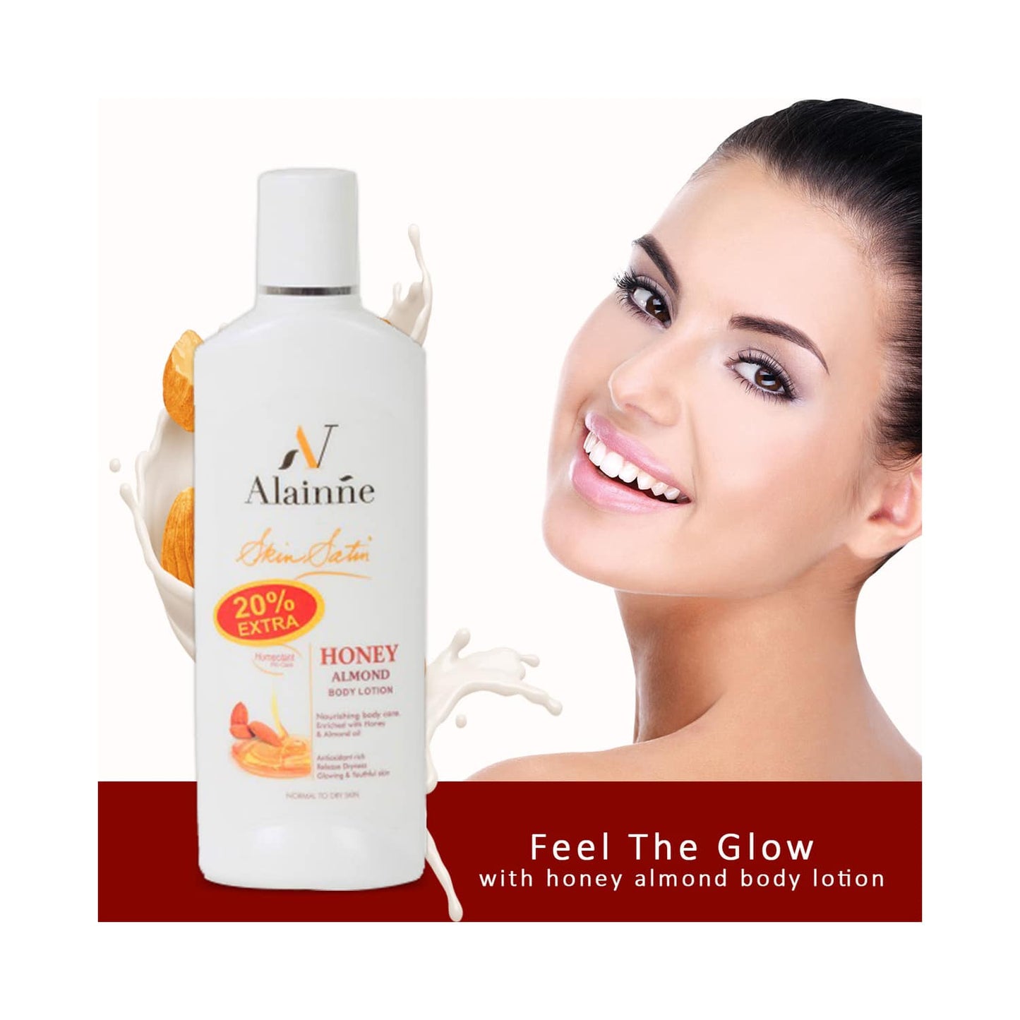 Alainne Skin Satin Honey Almond Body Lotion - (120ml)