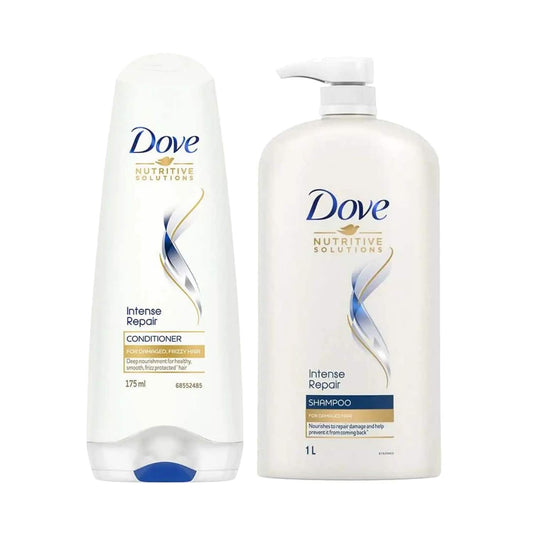 Dove Intense Repair Combo (Buy 1Ltr Shampoo and Get 190ml Conditioner Free)