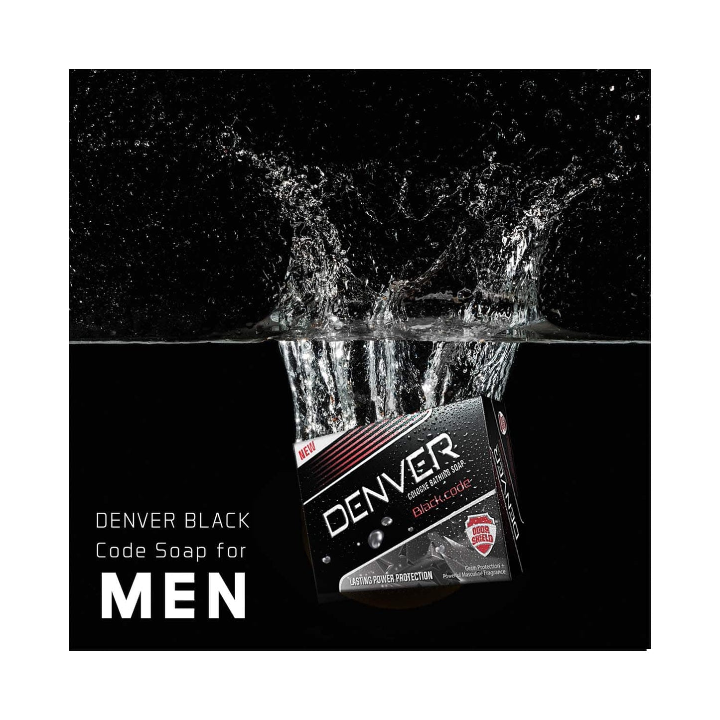 Denver Black Code Bath Soap For Men (125 g)