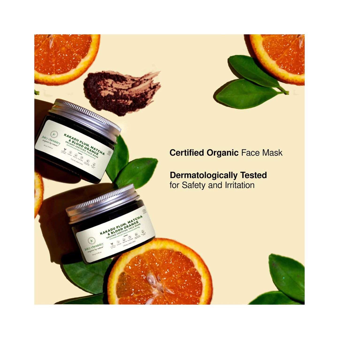 Juicy Chemistry Kakadu Plum Matcha & Blood Orange Face Mask (20g)