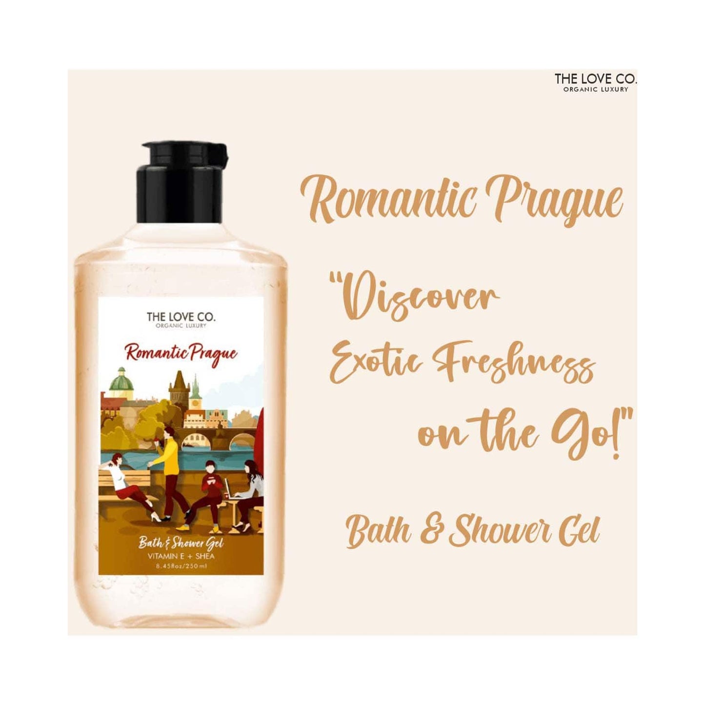 THE LOVE CO. Romantic Prague Body and Shower Gel (250ml)