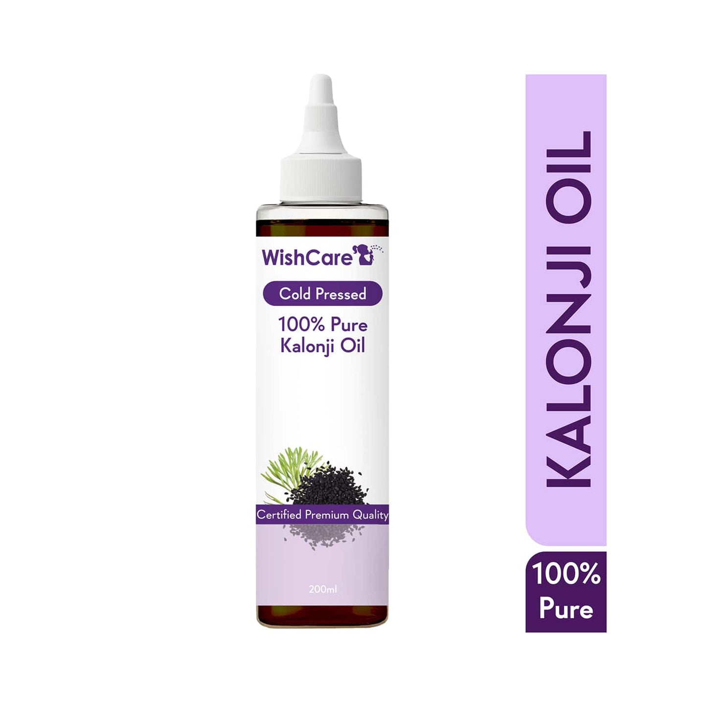 WishCare 100% Pure Cold Pressed Kalonji Black Onion Seed Oil (200ml)