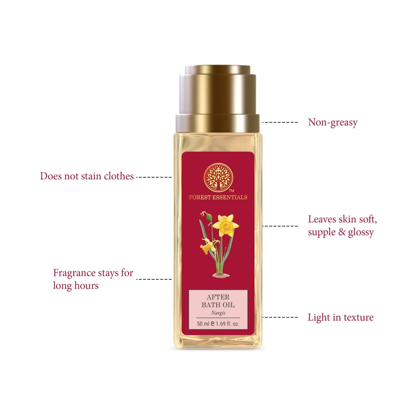 Forest Essentials Travel Size Nargis After Bath Oil (50ml)