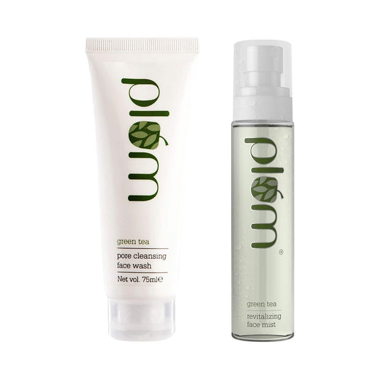 Plum Green Tea Face Wash and Green Tea Face Mist Fights Ance & Oil Combo